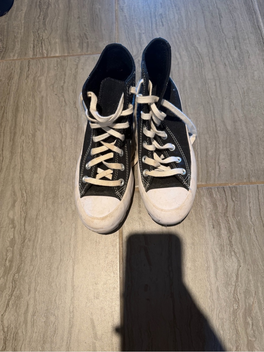 Converse Black and White High-Top Sneakers - Picture 1 of 4